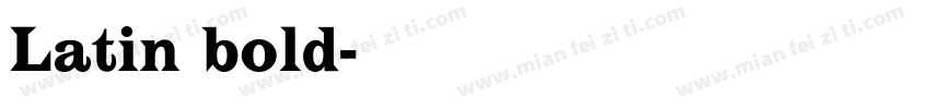 Latin bold字体转换